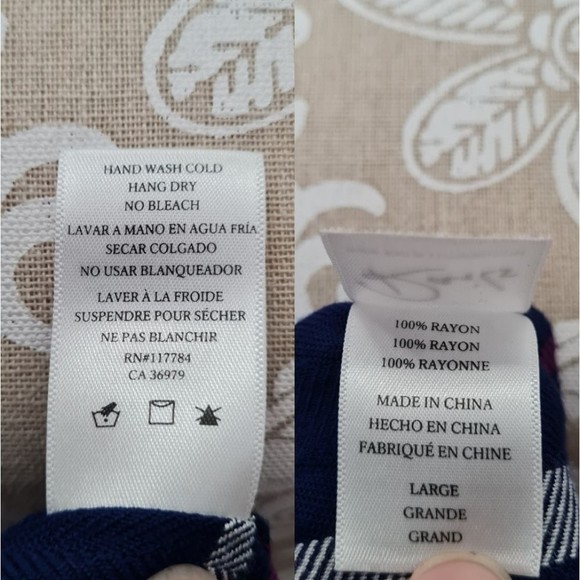 Rails Jordyn Button Down Sleeveless Long Top Shirt Navy White Orc Women's Size L - Picture 14 of 16